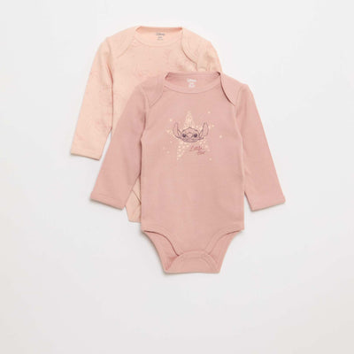 Lot de 2 bodies 'Stitch' 'Disney' ROSE