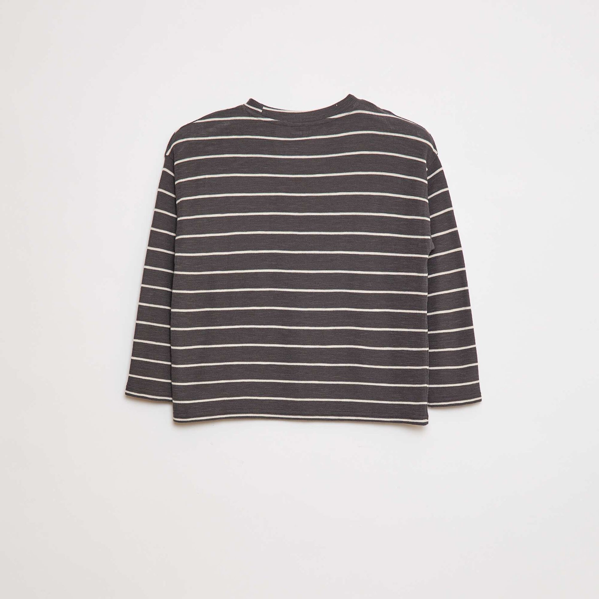 T-shirt en maille à rayures GRIS