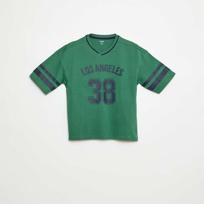 T-shirt esprit baseball VERT