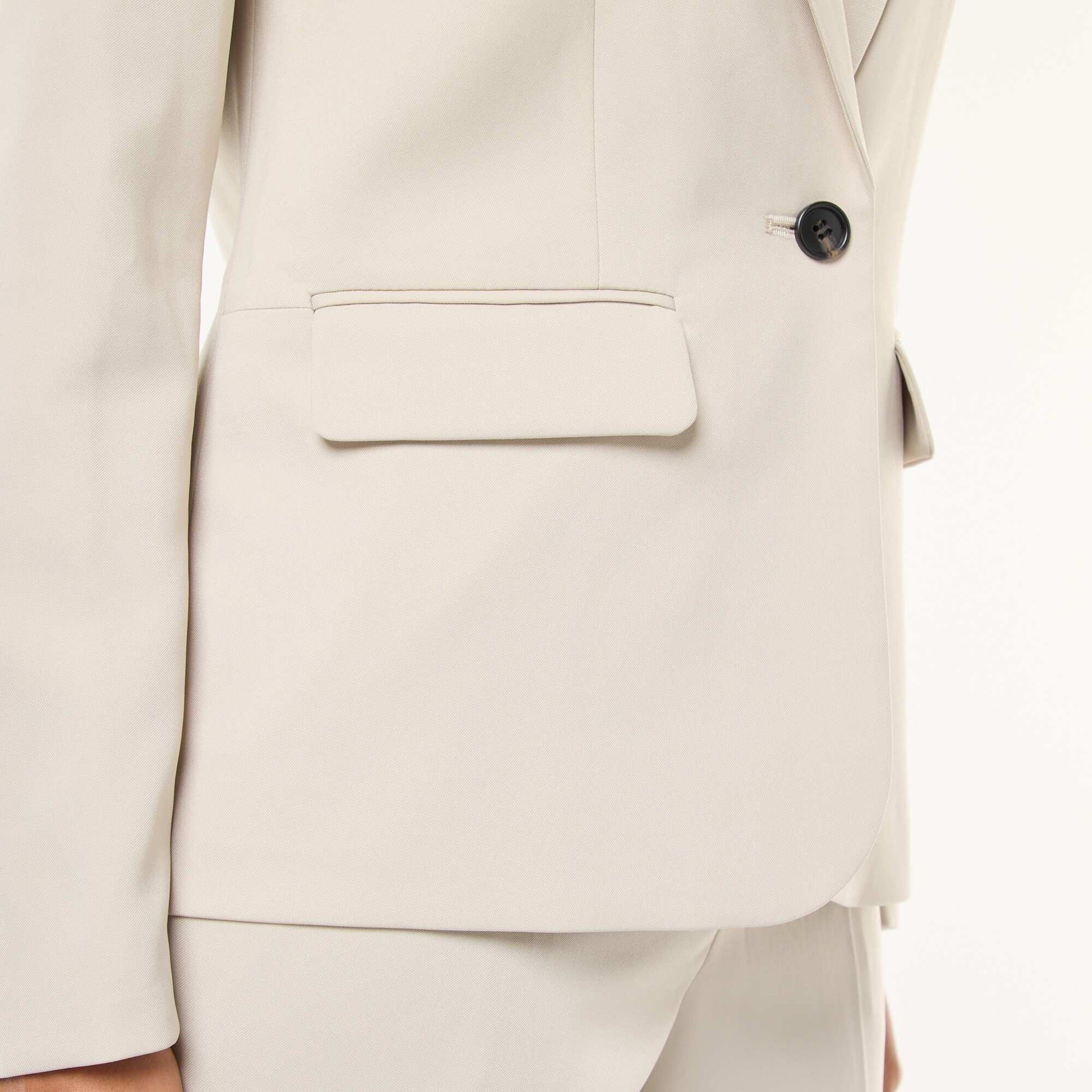 Veste blazer uni avec col crantée GRIS