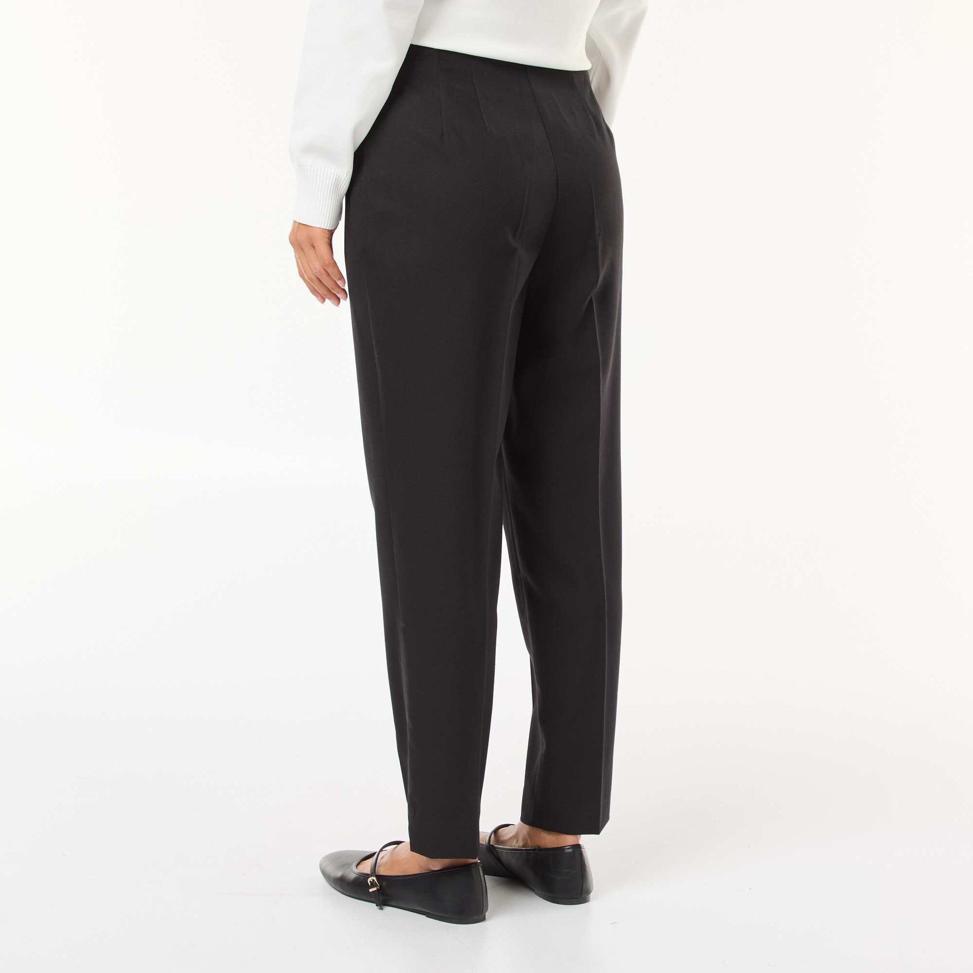 Pantalon droit taille haute NOIR