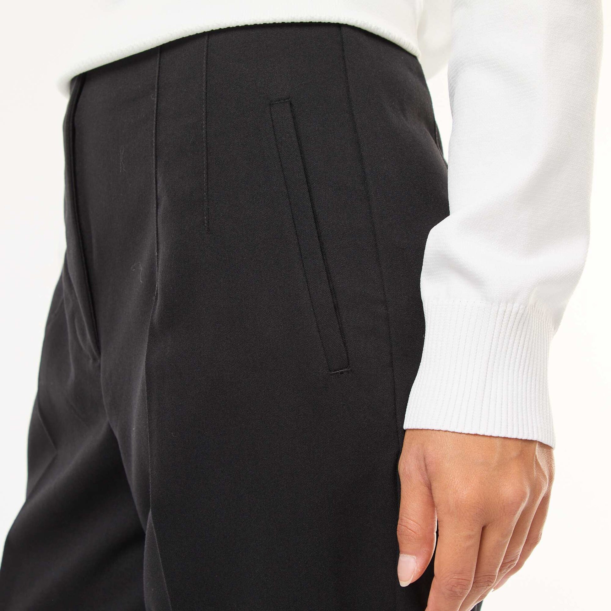 Pantalon droit taille haute NOIR