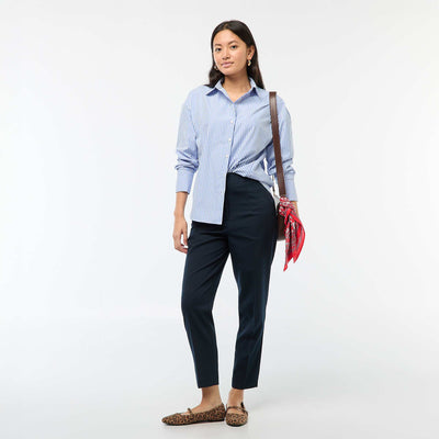 Pantalon droit taille haute BLEU