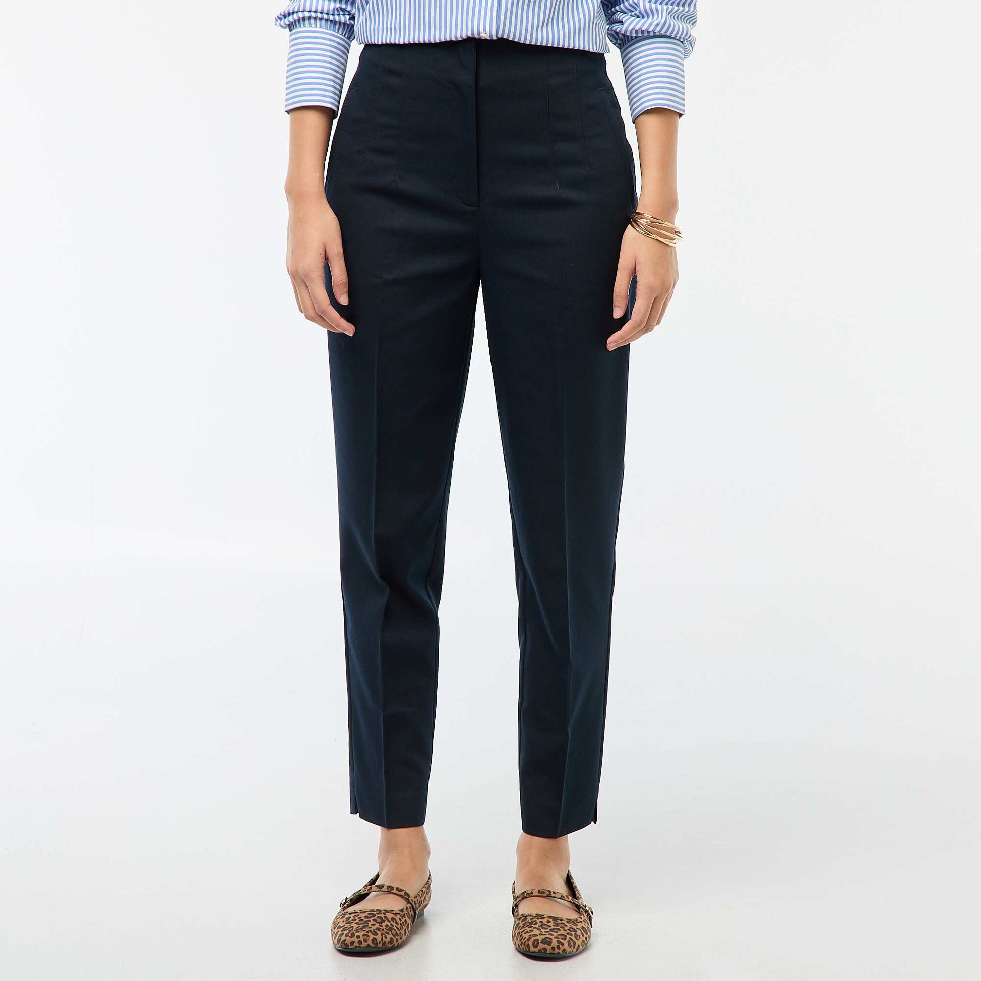 Pantalon droit taille haute BLEU