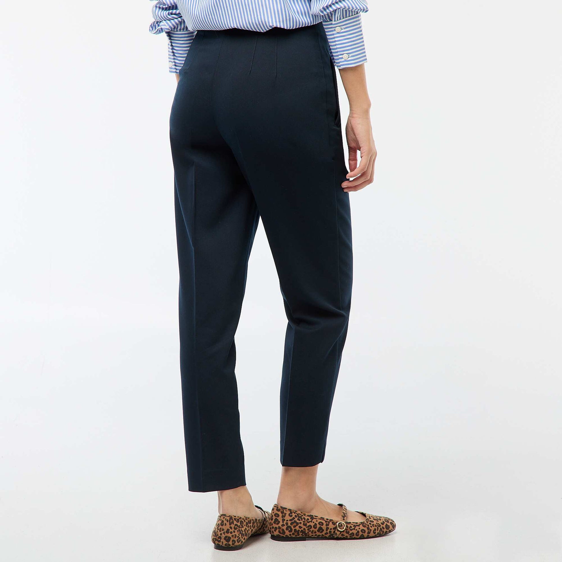 Pantalon droit taille haute BLEU