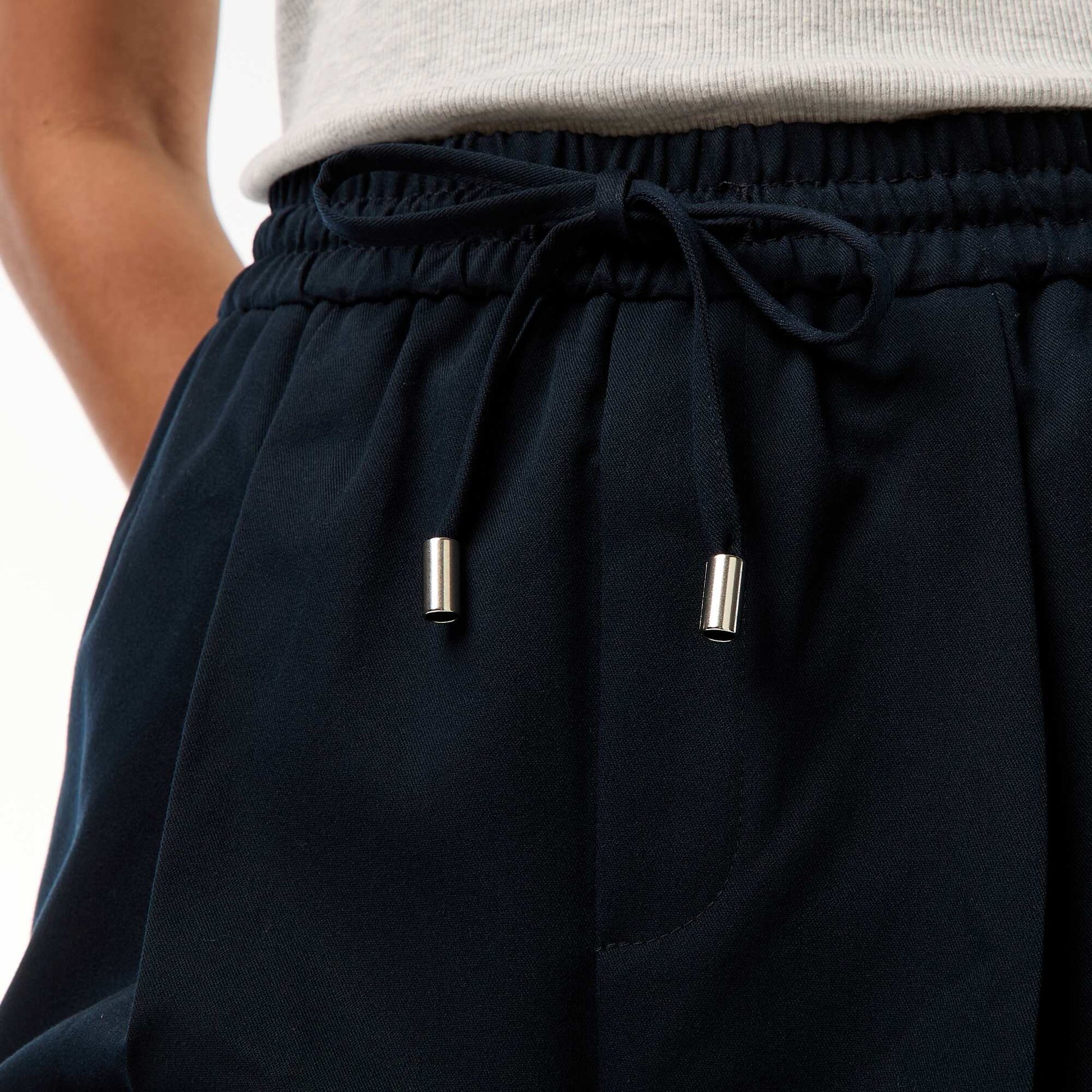 Pantalon type jogger uni BLEU