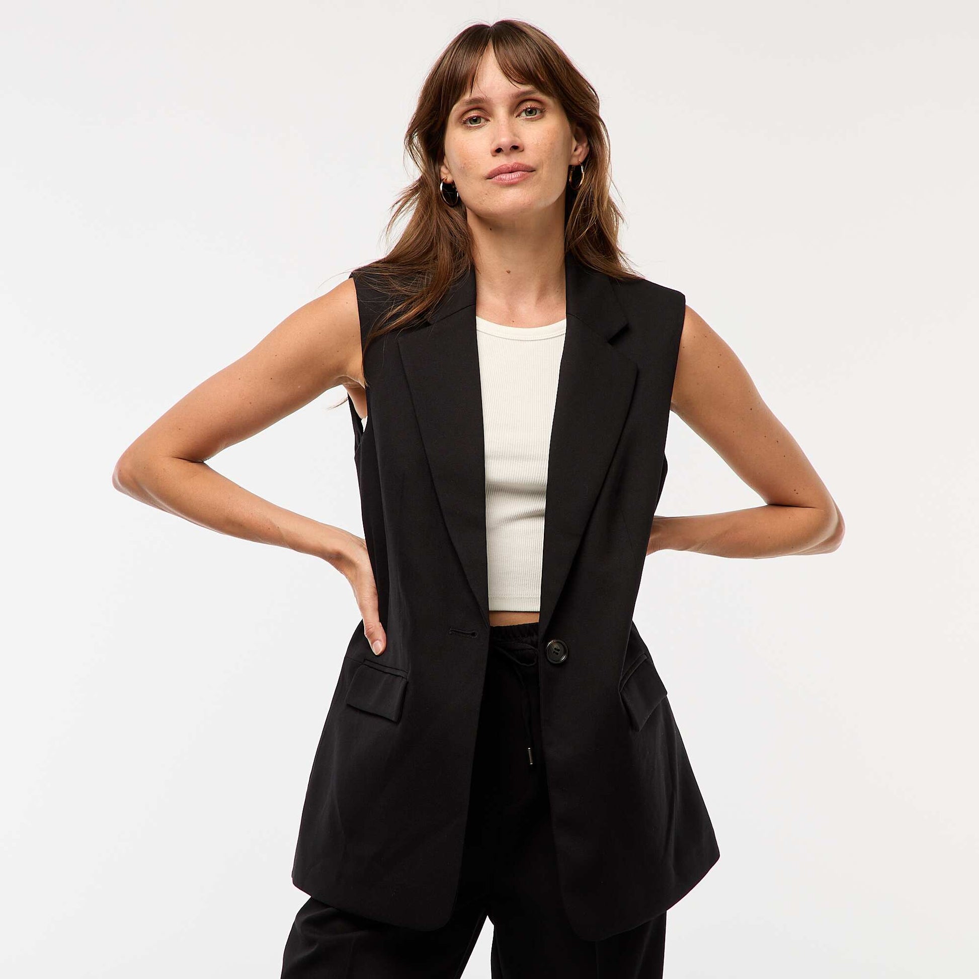 Veste de costume sans manches NOIR
