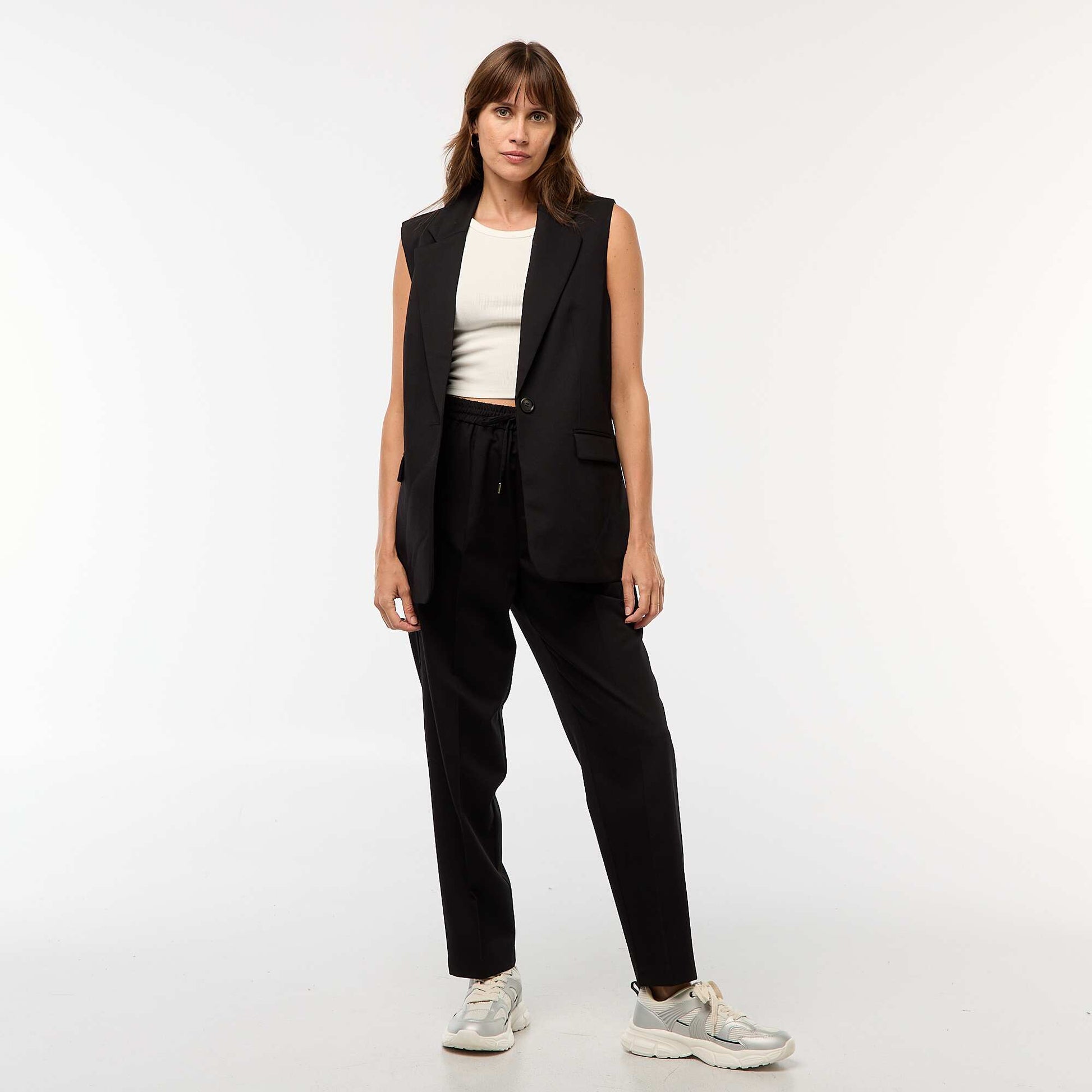 Veste de costume sans manches NOIR