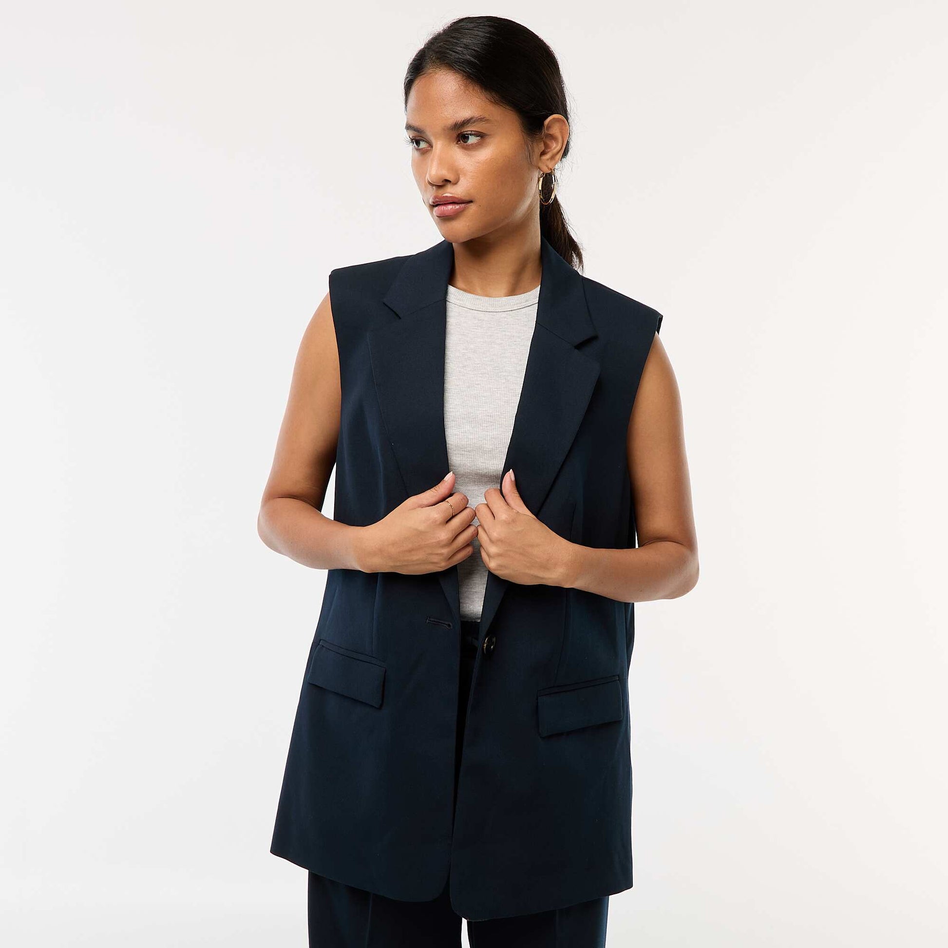 Veste de costume sans manches BLEU
