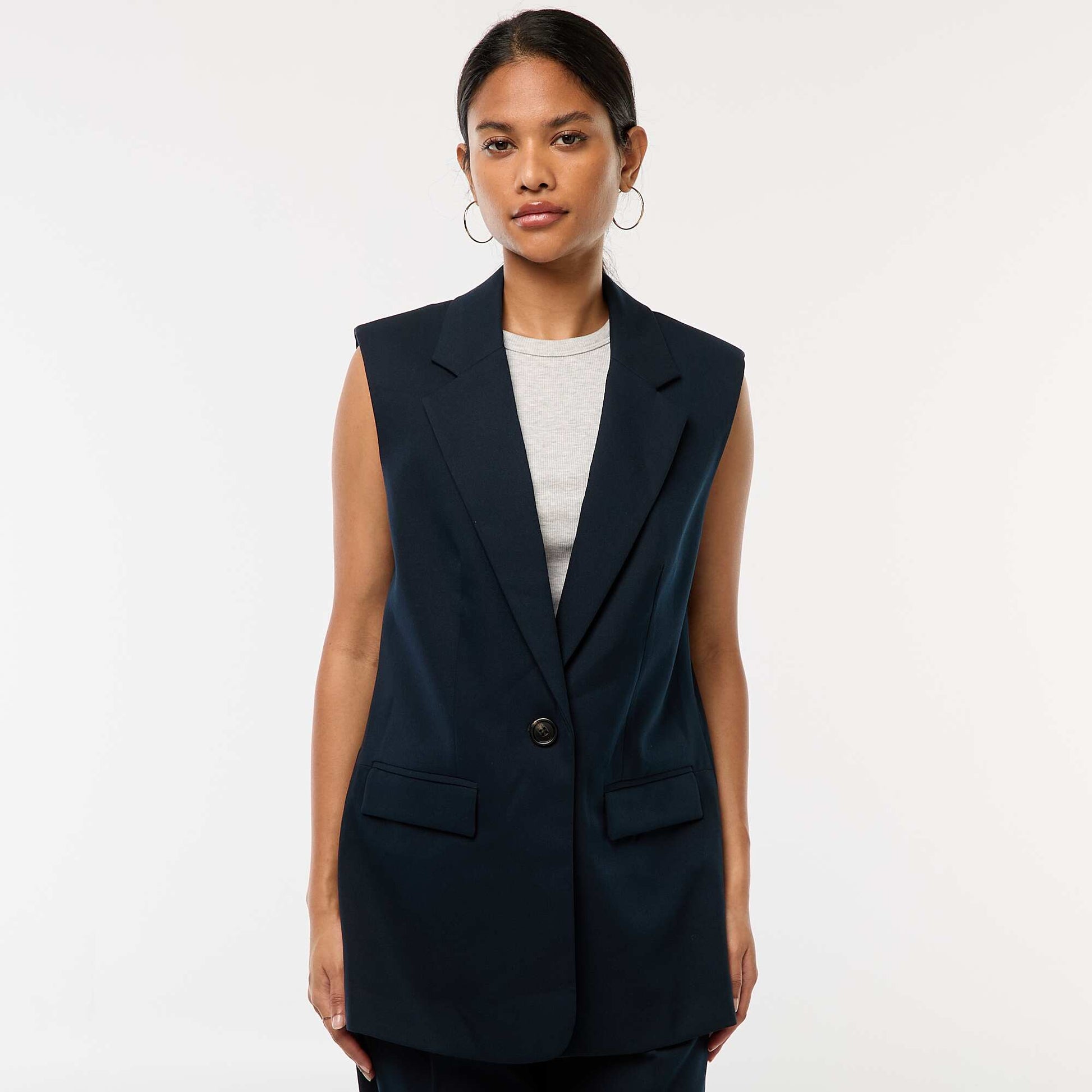 Veste de costume sans manches BLEU