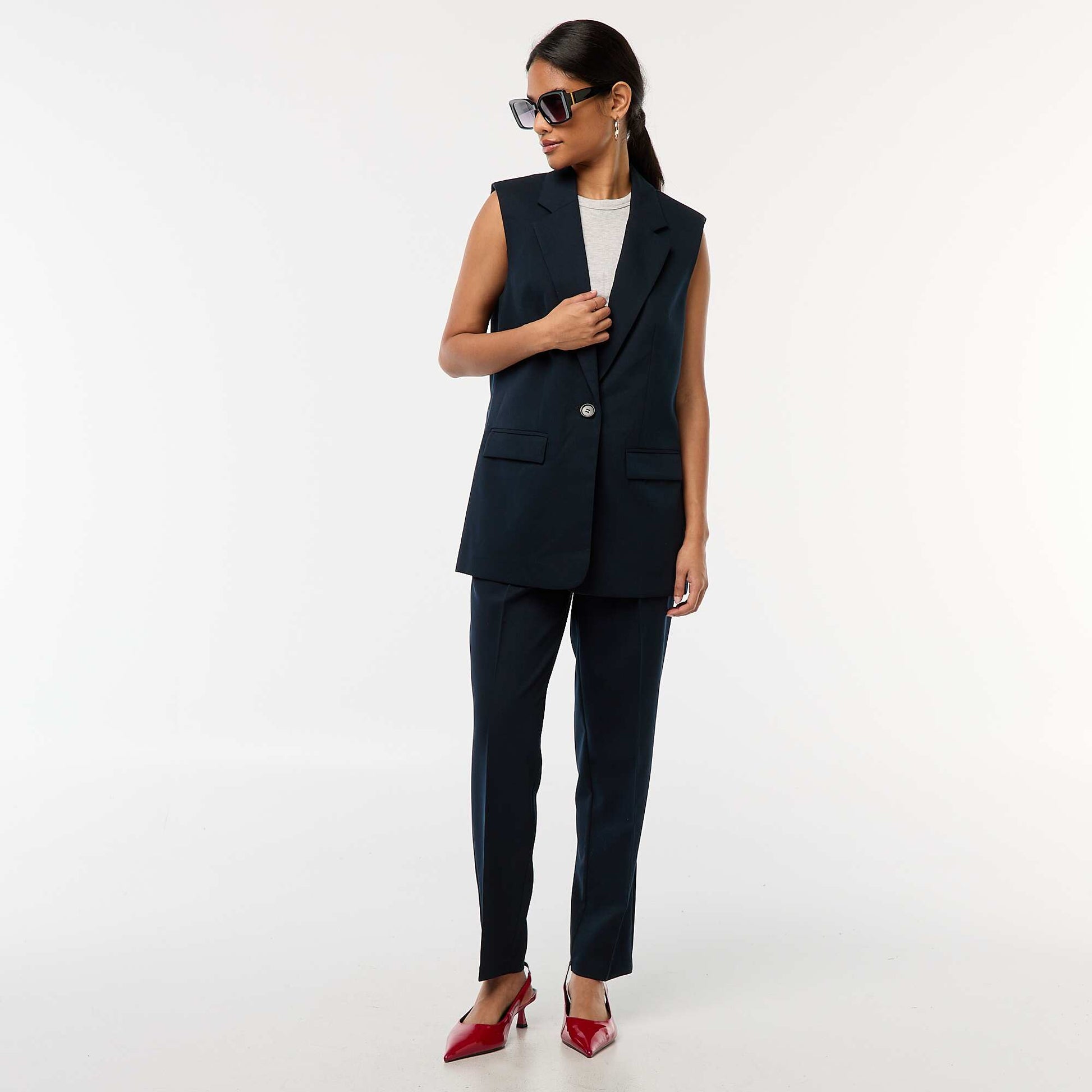 Veste de costume sans manches BLEU