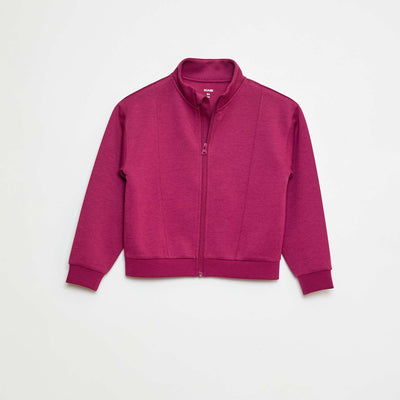 Sweat zippé à col montant ROSE