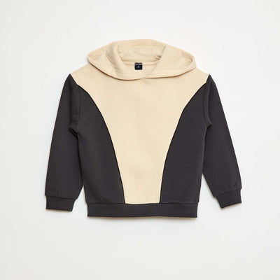 Sweat à capuche avec motifs BEIGE