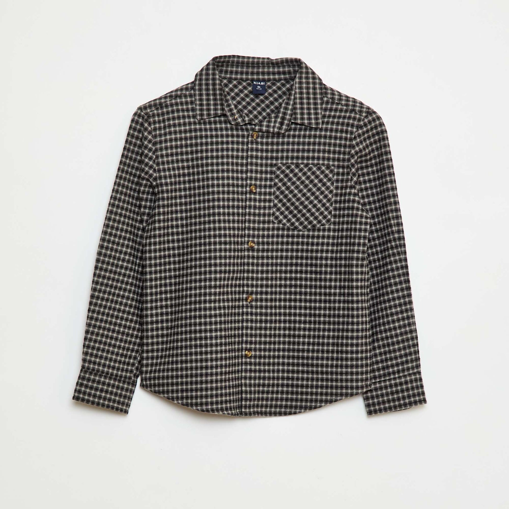 Chemise à carreaux en flanelle NOIR