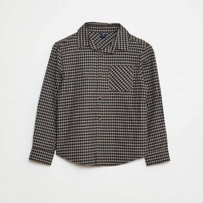 Chemise à carreaux en flanelle NOIR