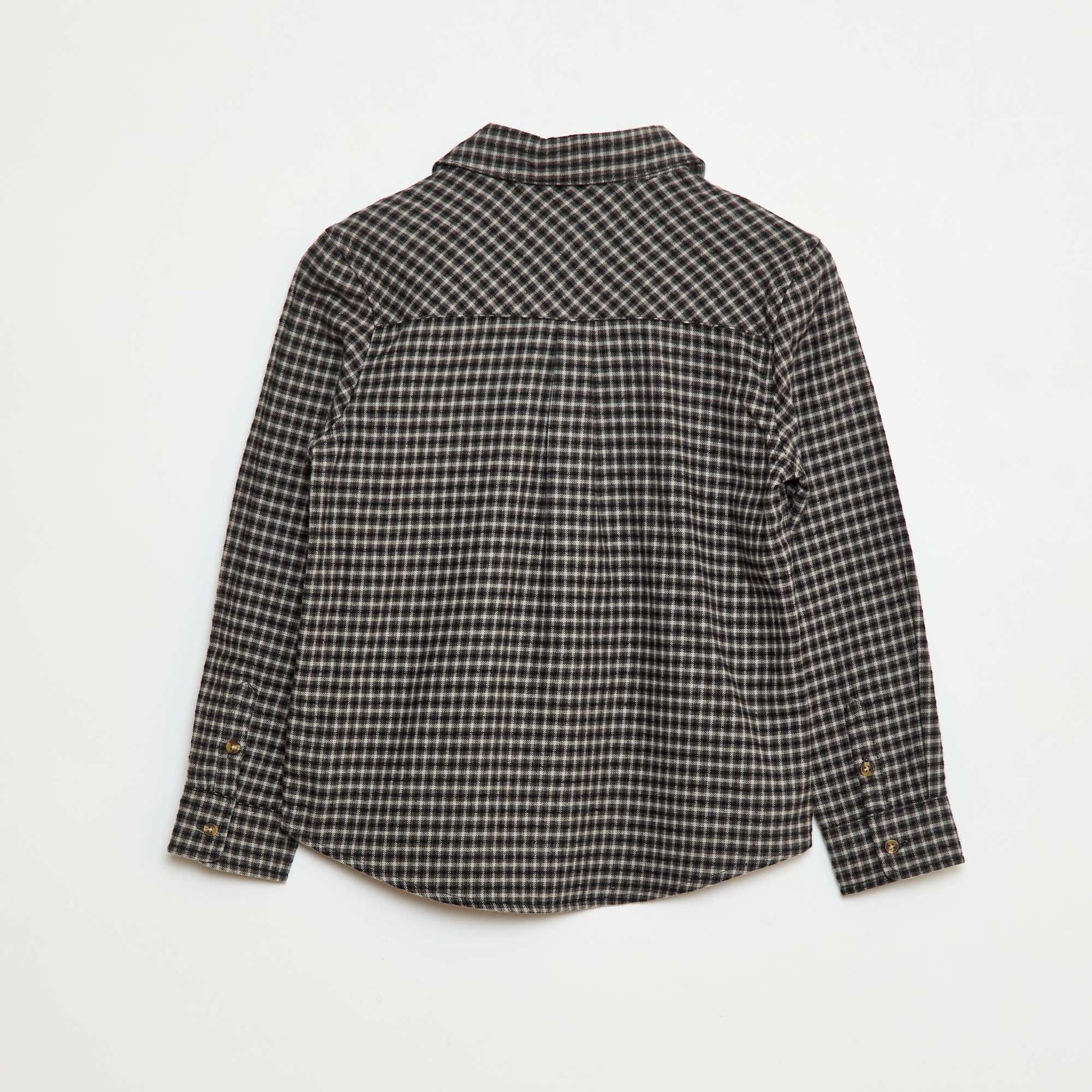 Chemise à carreaux en flanelle NOIR