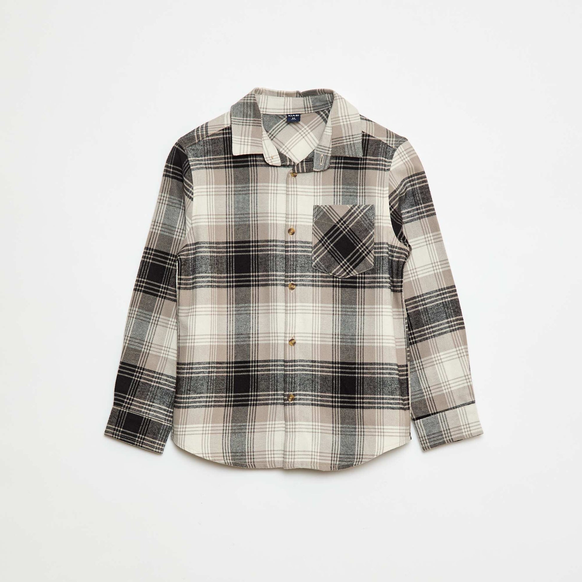 Chemise à carreaux en flanelle NOIR