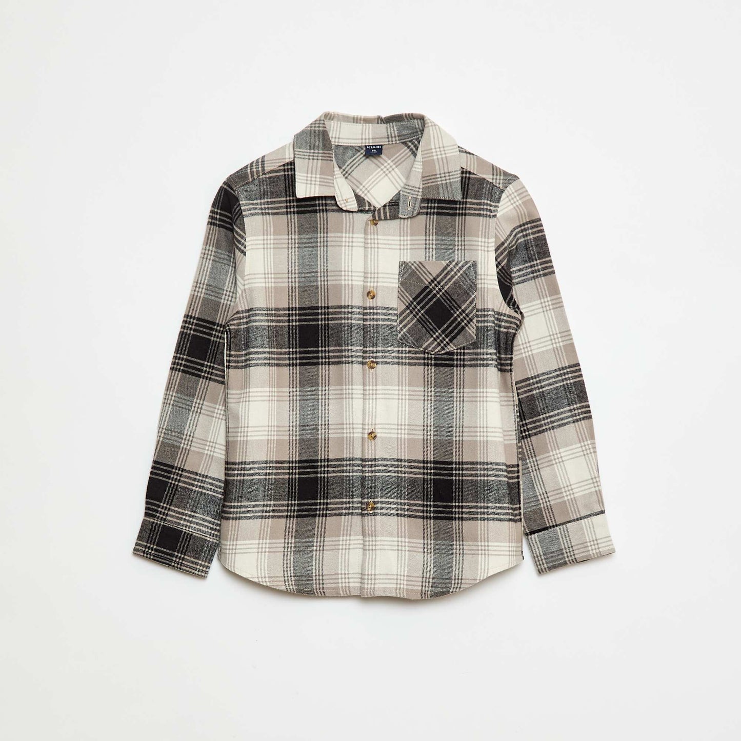 Chemise à carreaux en flanelle NOIR