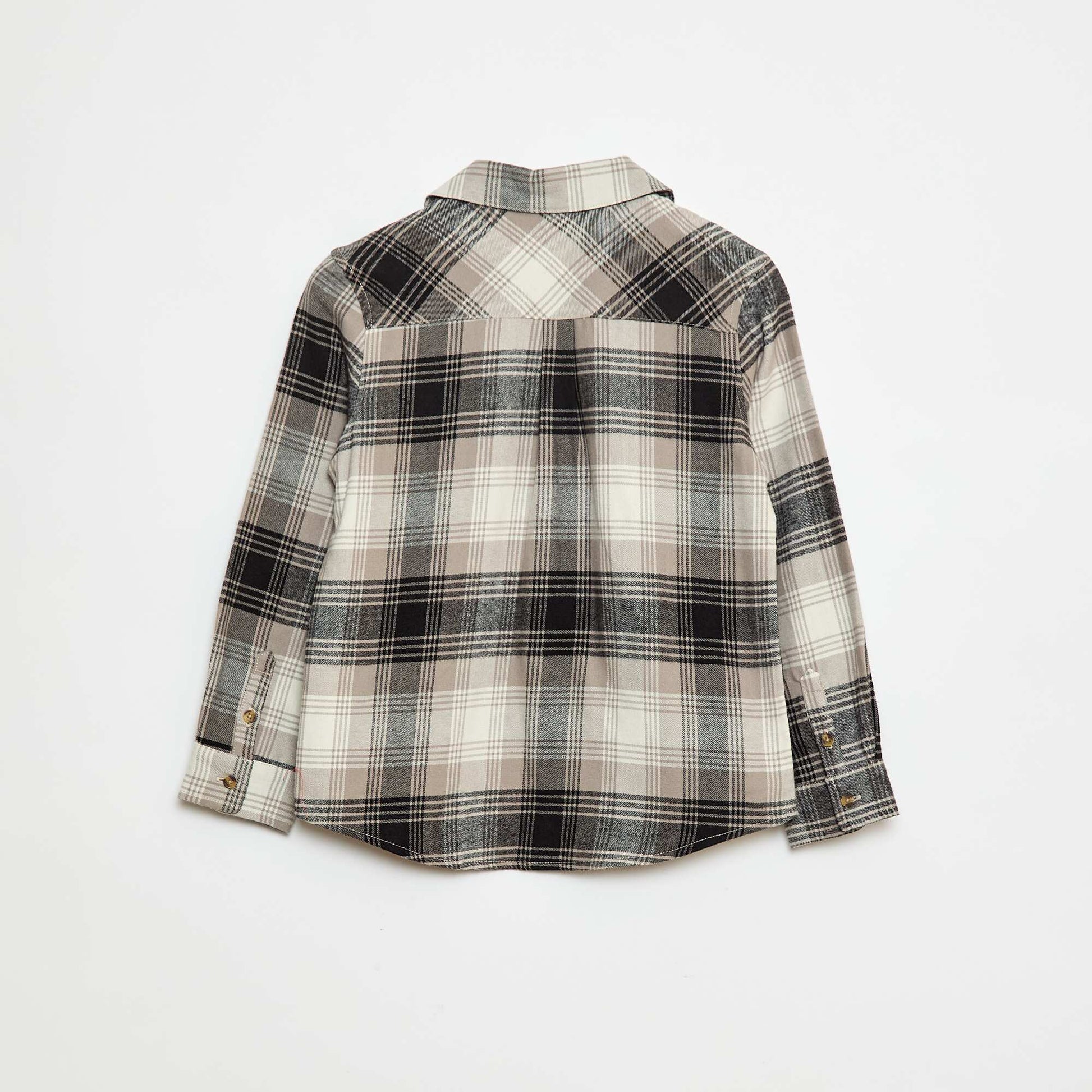 Chemise à carreaux en flanelle NOIR