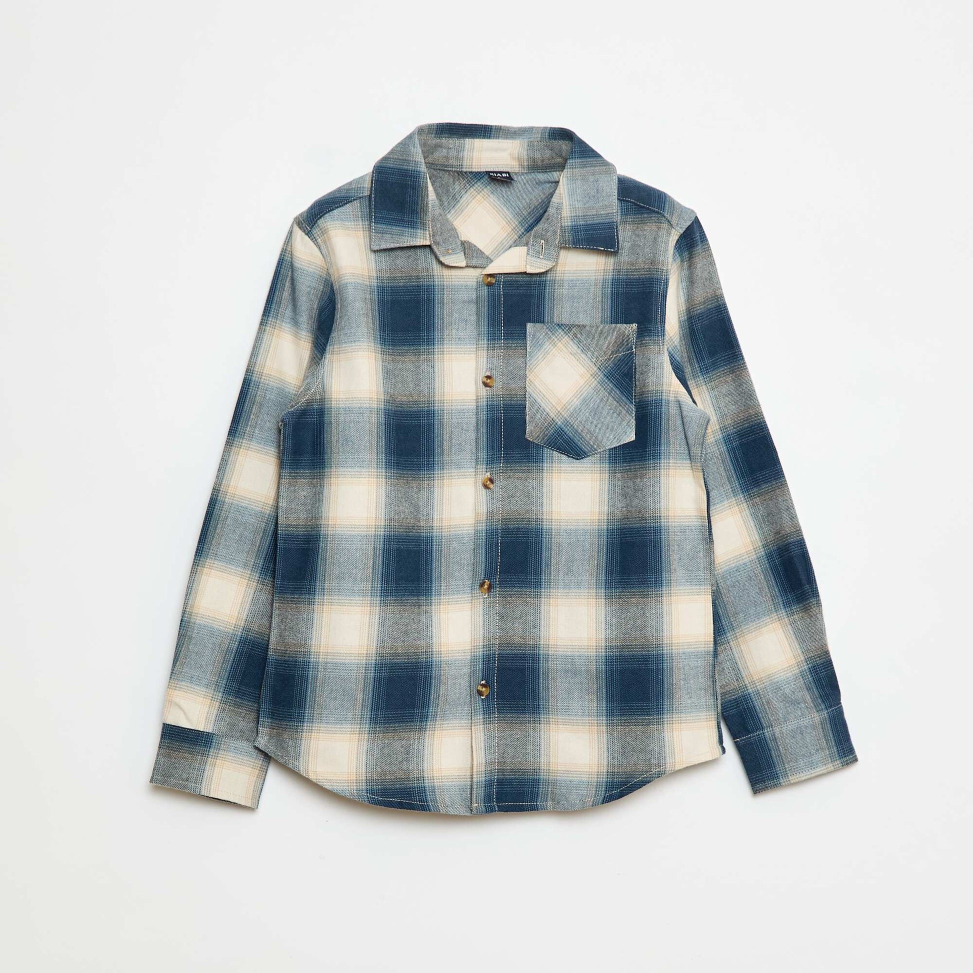 Chemise à carreaux en flanelle BLEU