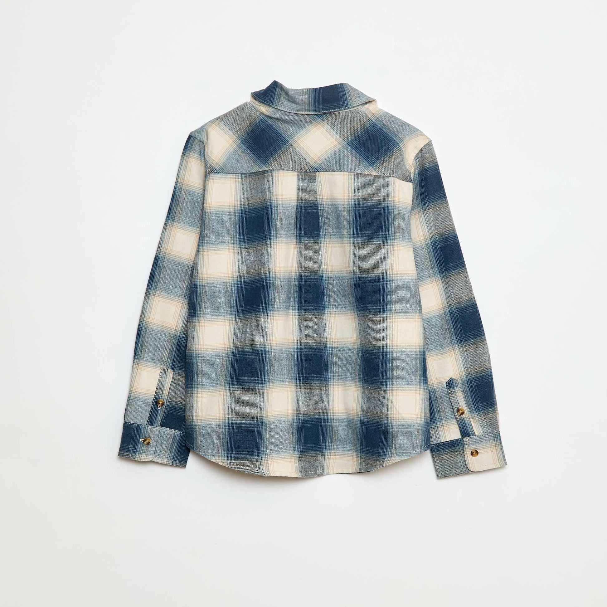 Chemise à carreaux en flanelle BLEU