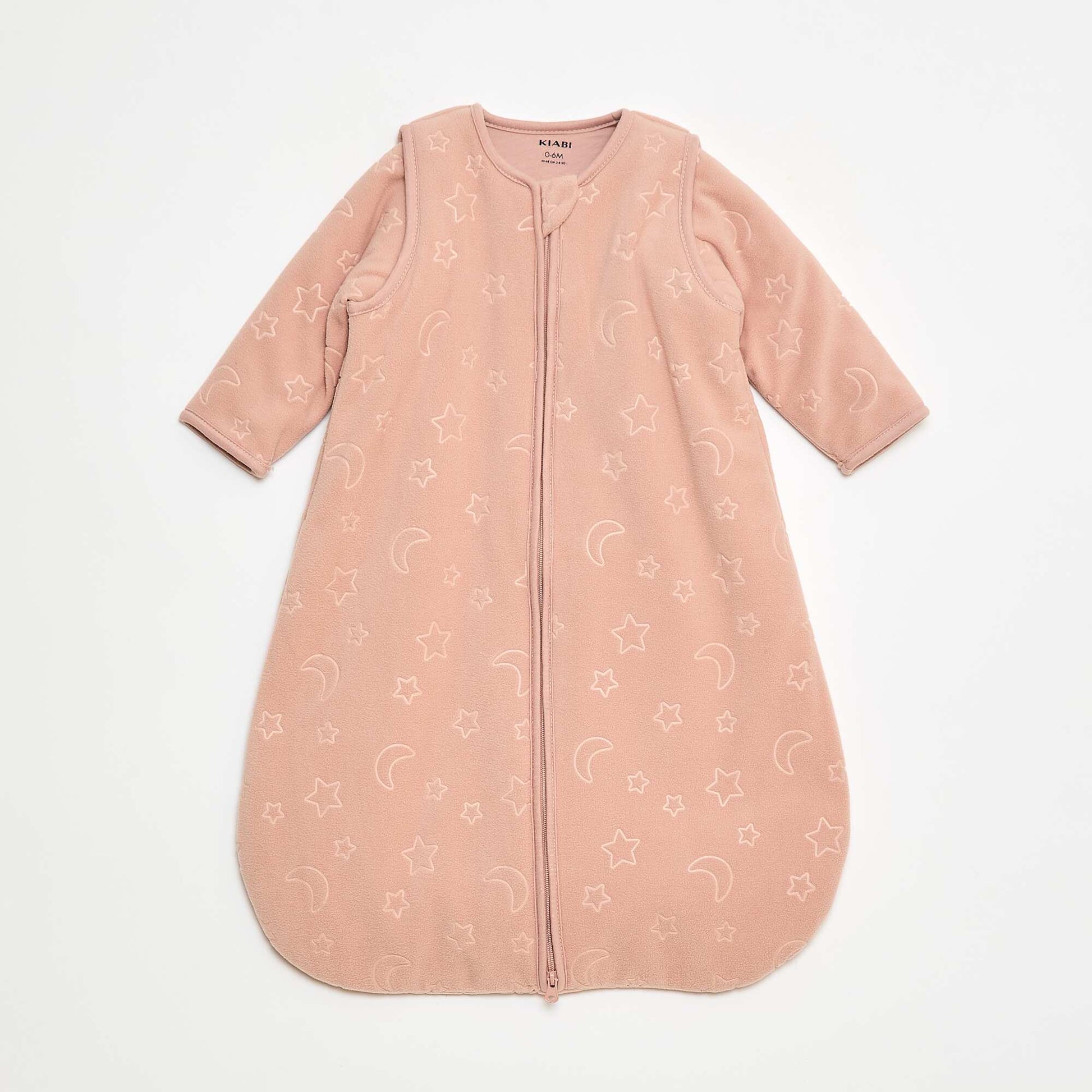 Gigoteuse chaude en polaire avec manches amovibles par pressions ROSE