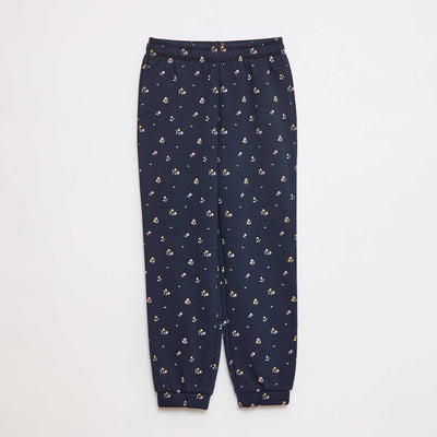 Pantalon de jogging en molleton gratté BLEU