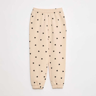 Pantalon de jogging en molleton gratté BEIGE