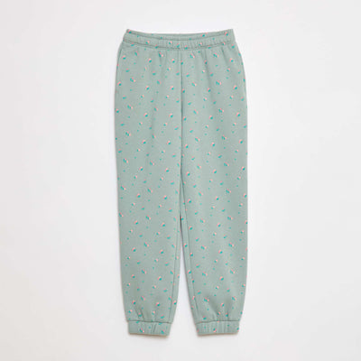 Pantalon de jogging en molleton gratté BLEU