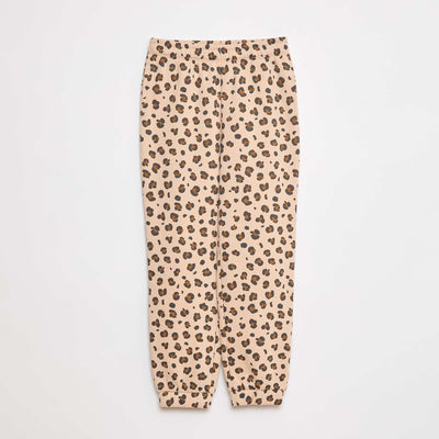 Pantalon de jogging en molleton gratté BEIGE