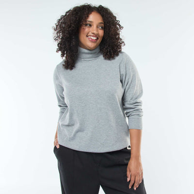 Sous-pull uni avec col roulé NOIR