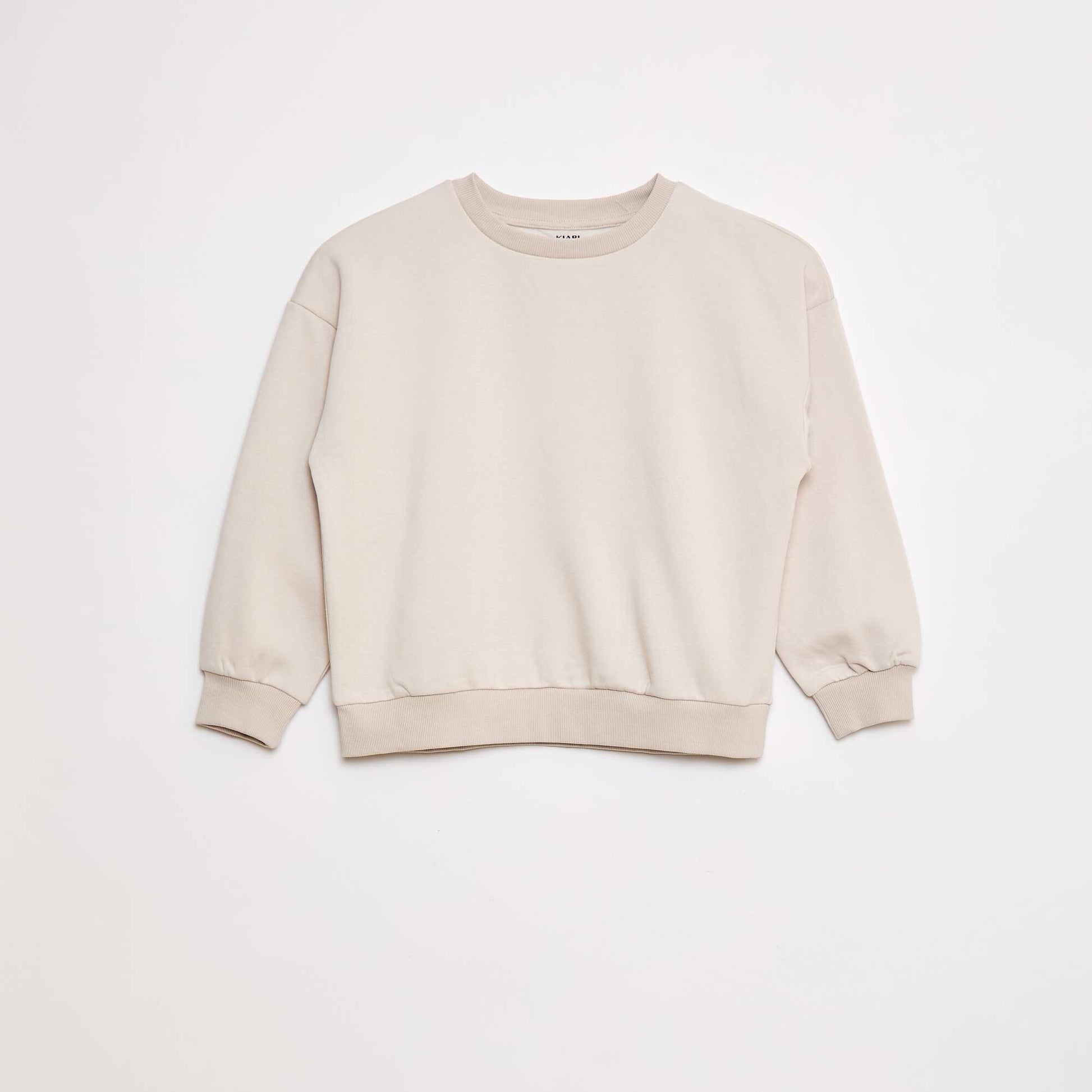 Lot de 2 sweats à col rond en molleton gratté GRIS