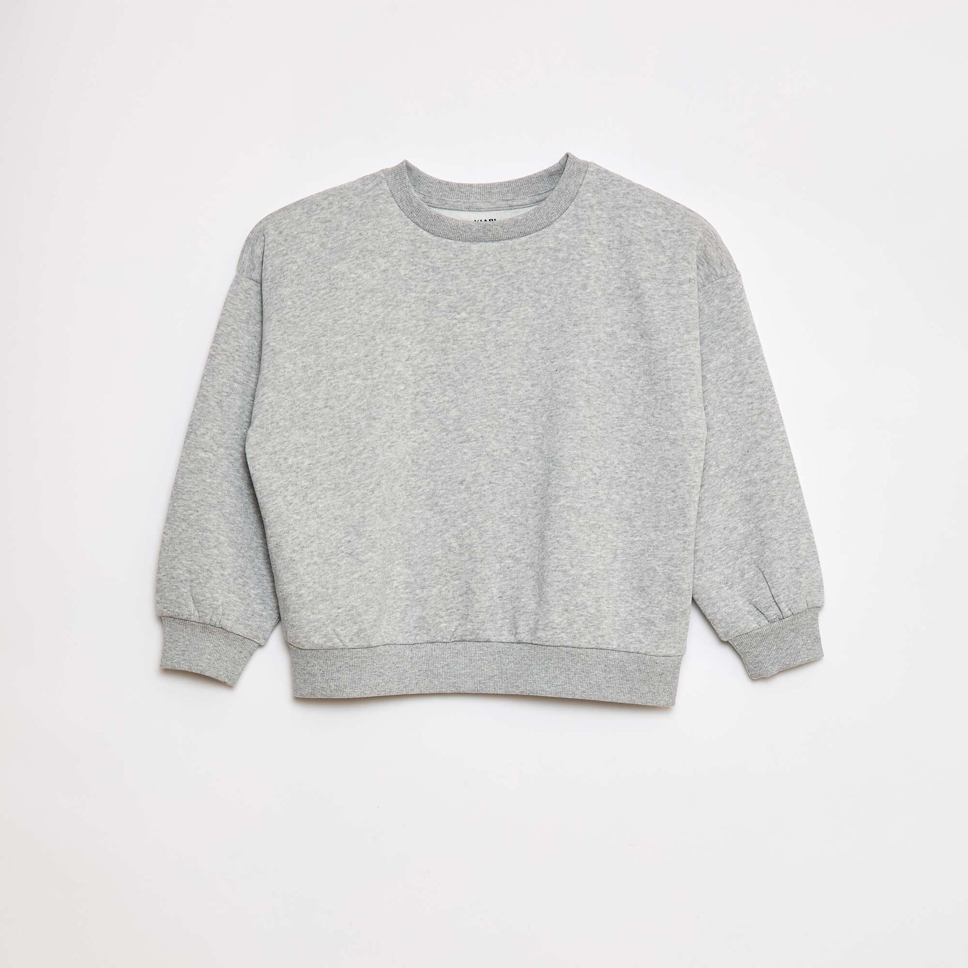 Lot de 2 sweats à col rond en molleton gratté BORDEAUX