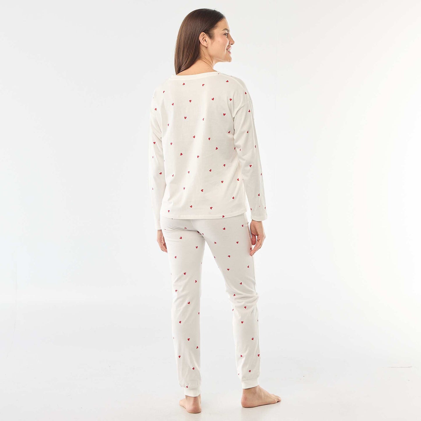Ensemble pyjama long en coton - 2 pièces BLANC