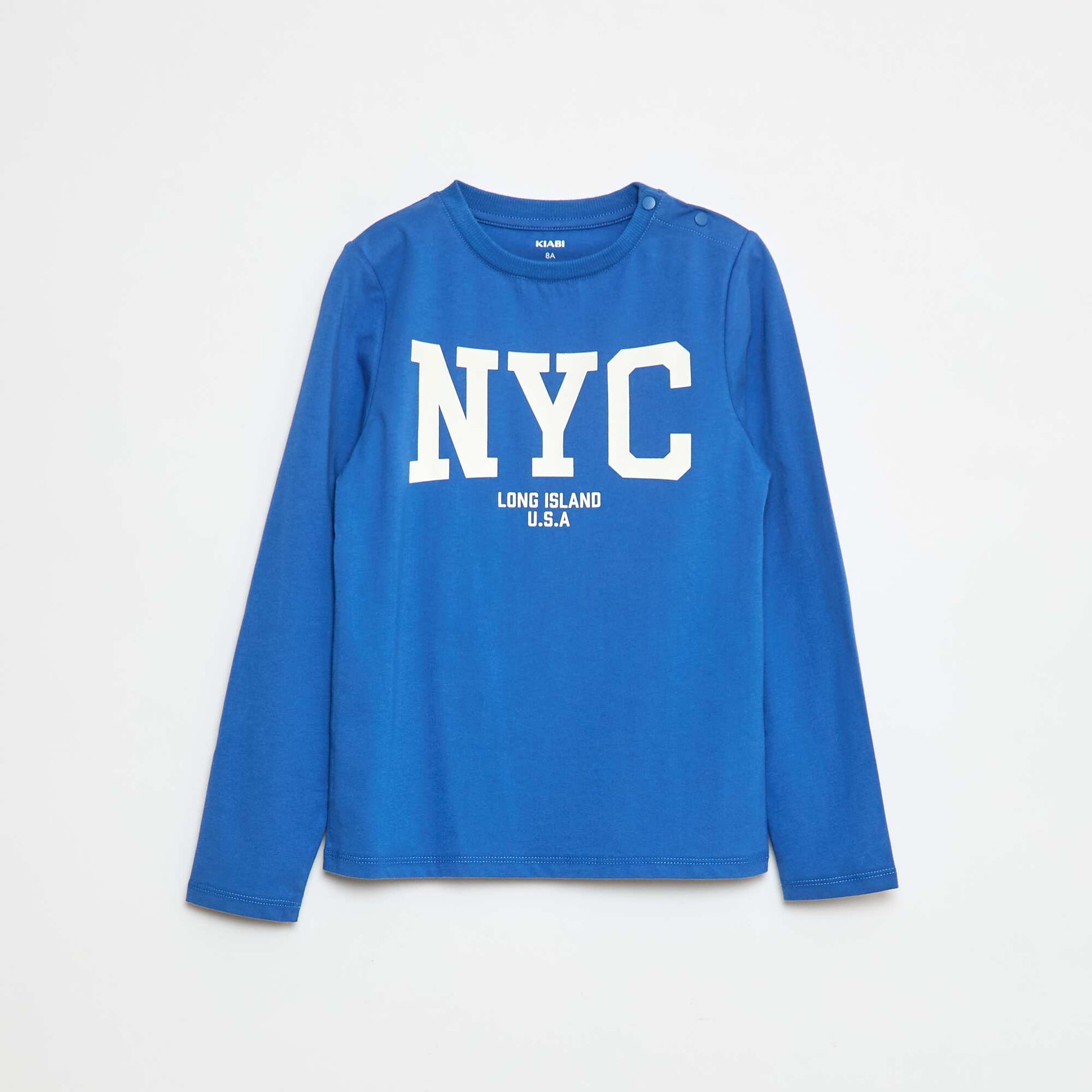 T-shirt imprimé à manches longues - So Easy BLEU