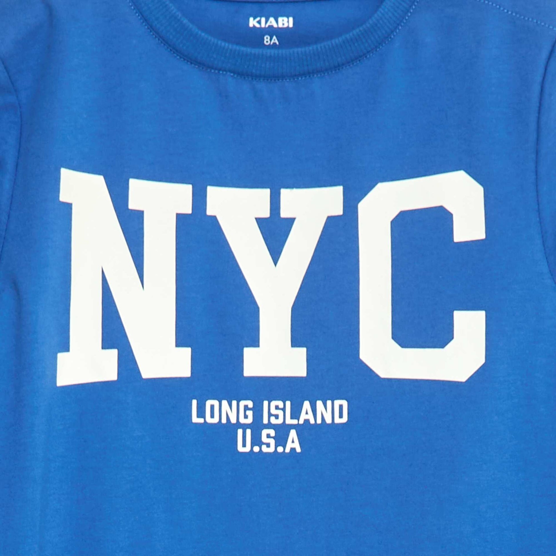 T-shirt imprimé à manches longues - So Easy BLEU
