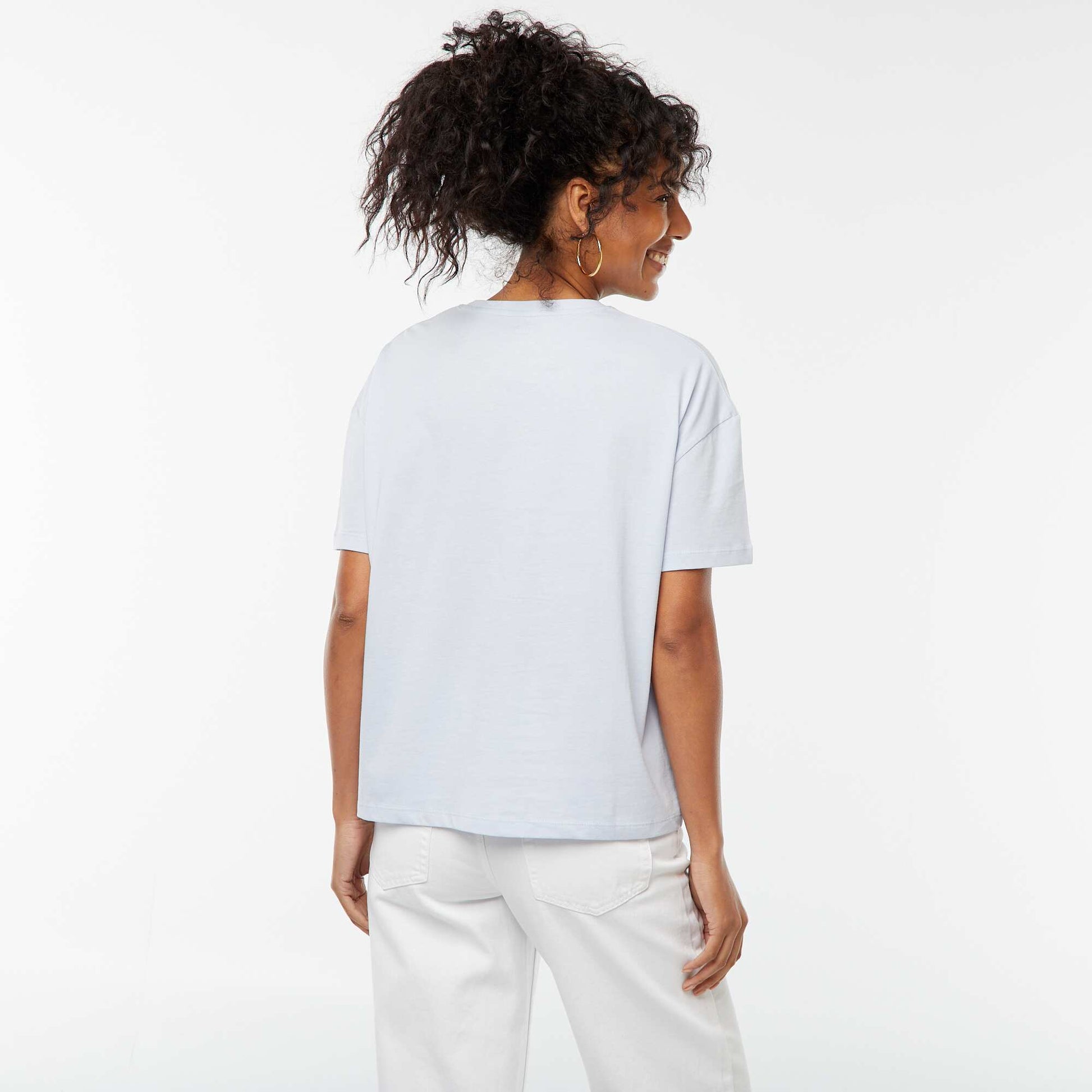 T-shirt imprimé 'Marseille' à manches courtes BLEU