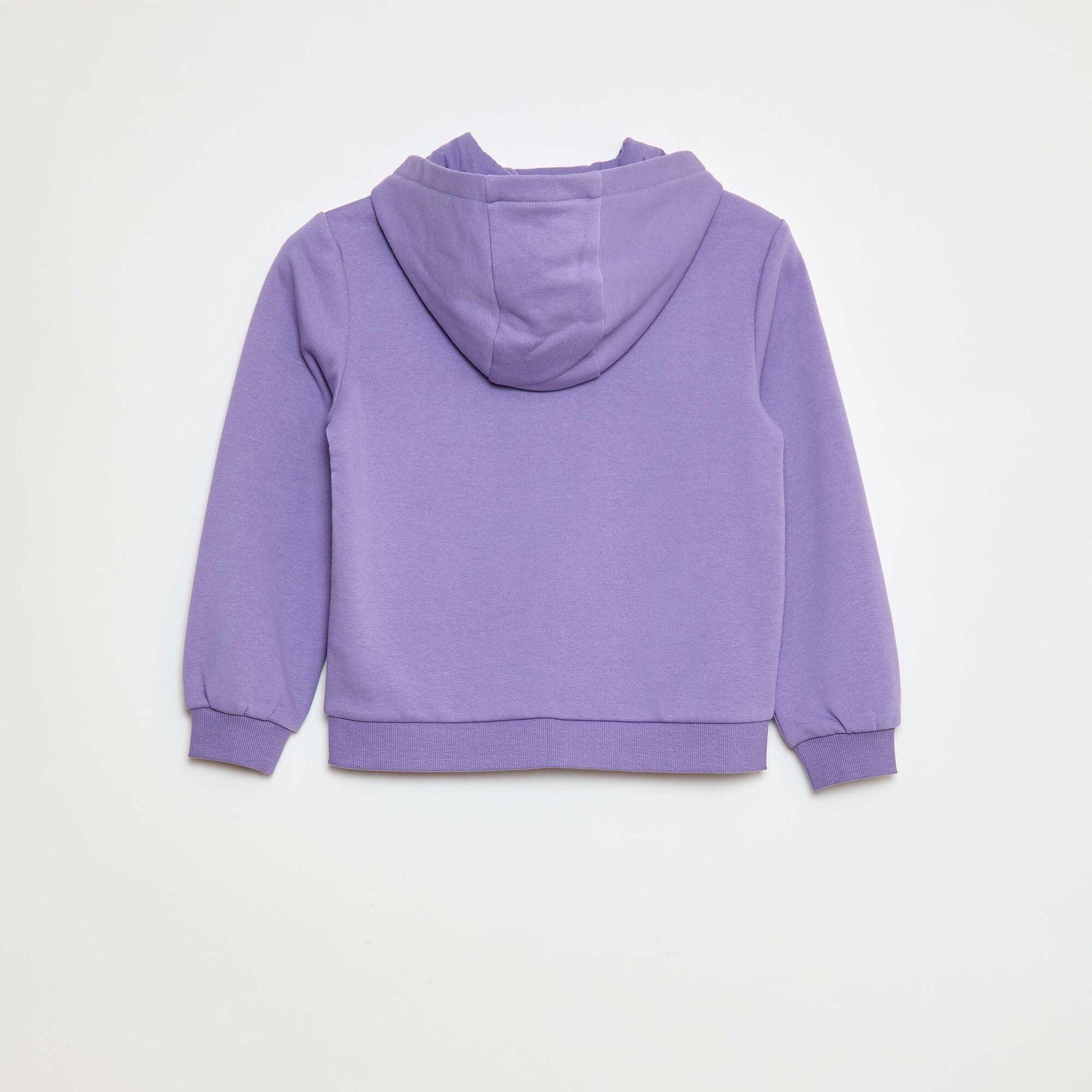 Sweat uni zippé à capuche VIOLET