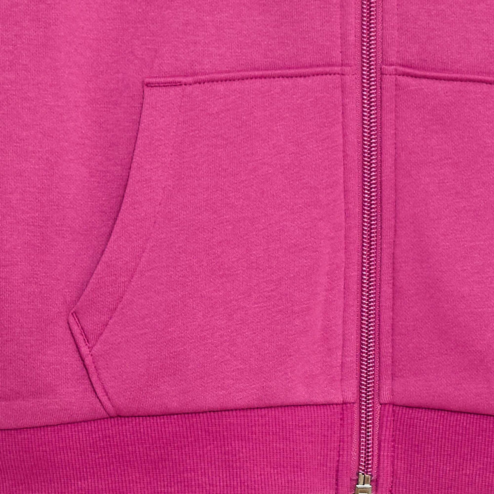 Sweat uni zippé à capuche ROSE