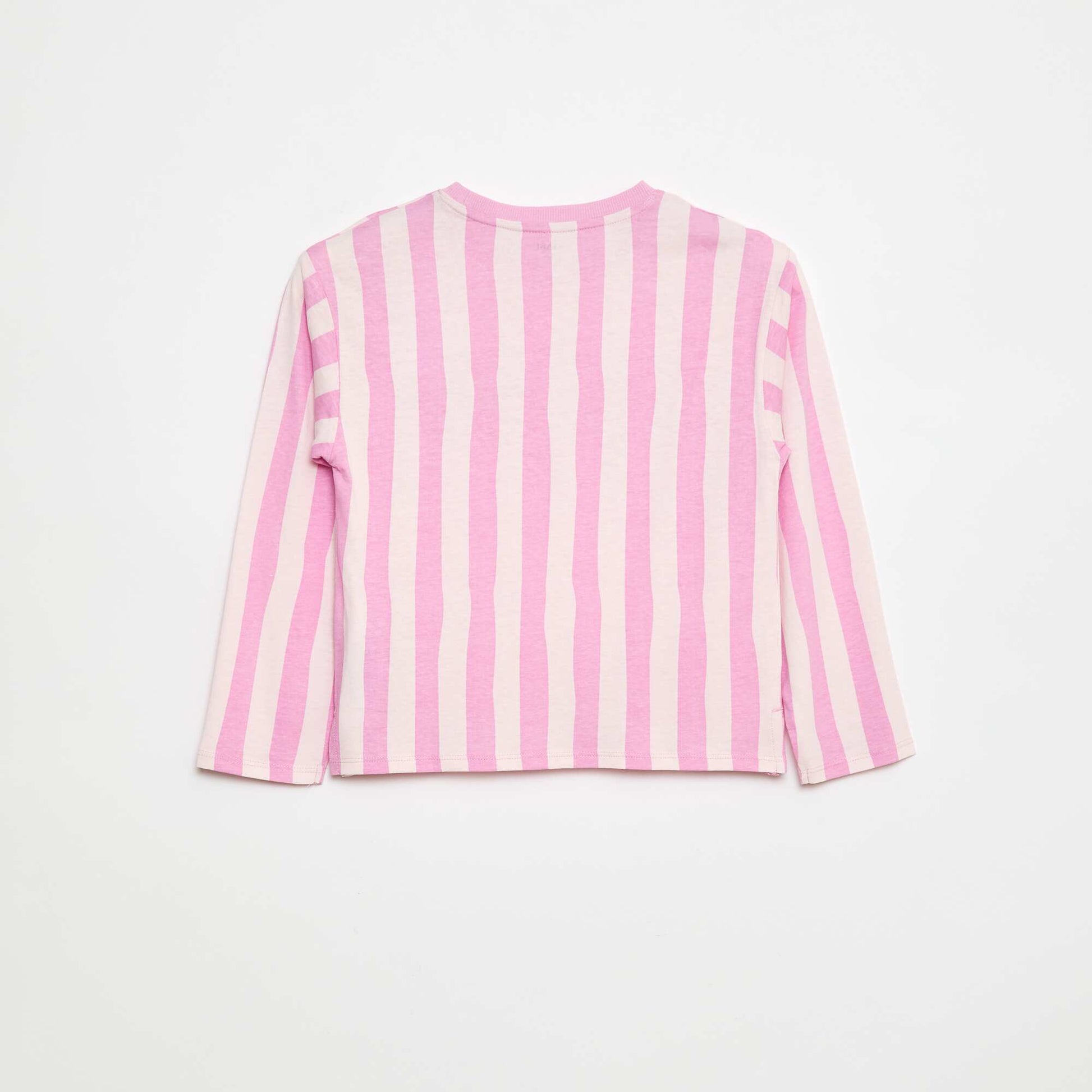 T-shirt rayure en coton ROSE