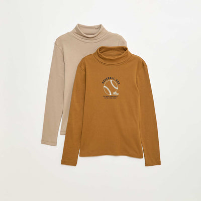 Lot de 2 sous-pull à col montant JAUNE