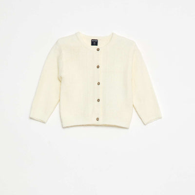 Gilet en maille tricot BLANC