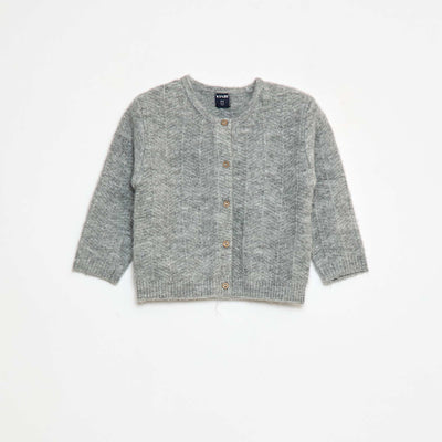 Gilet en maille tricot GRIS