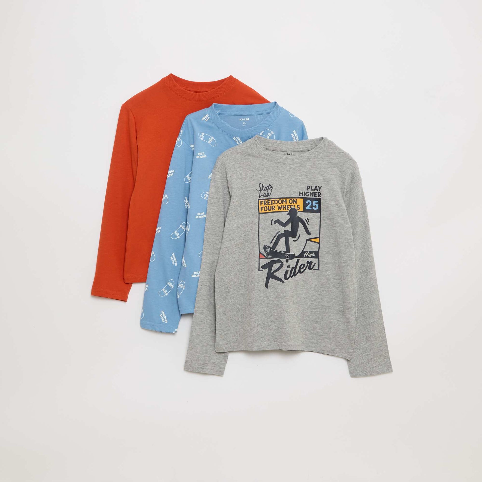 Lot 3 tee-shirts imprimés GRIS