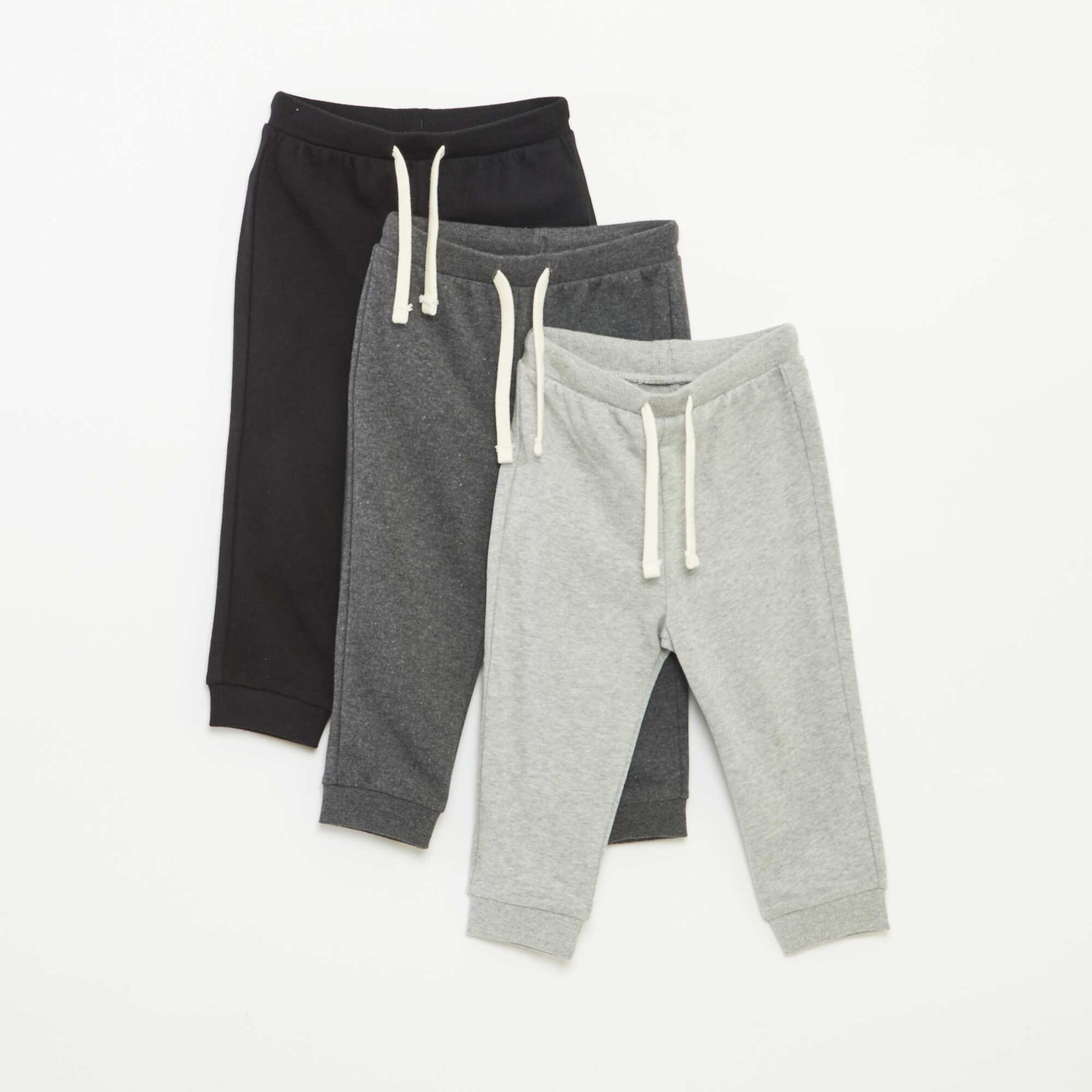 Pantalon en molleton léger avec taille élastiquée GRIS