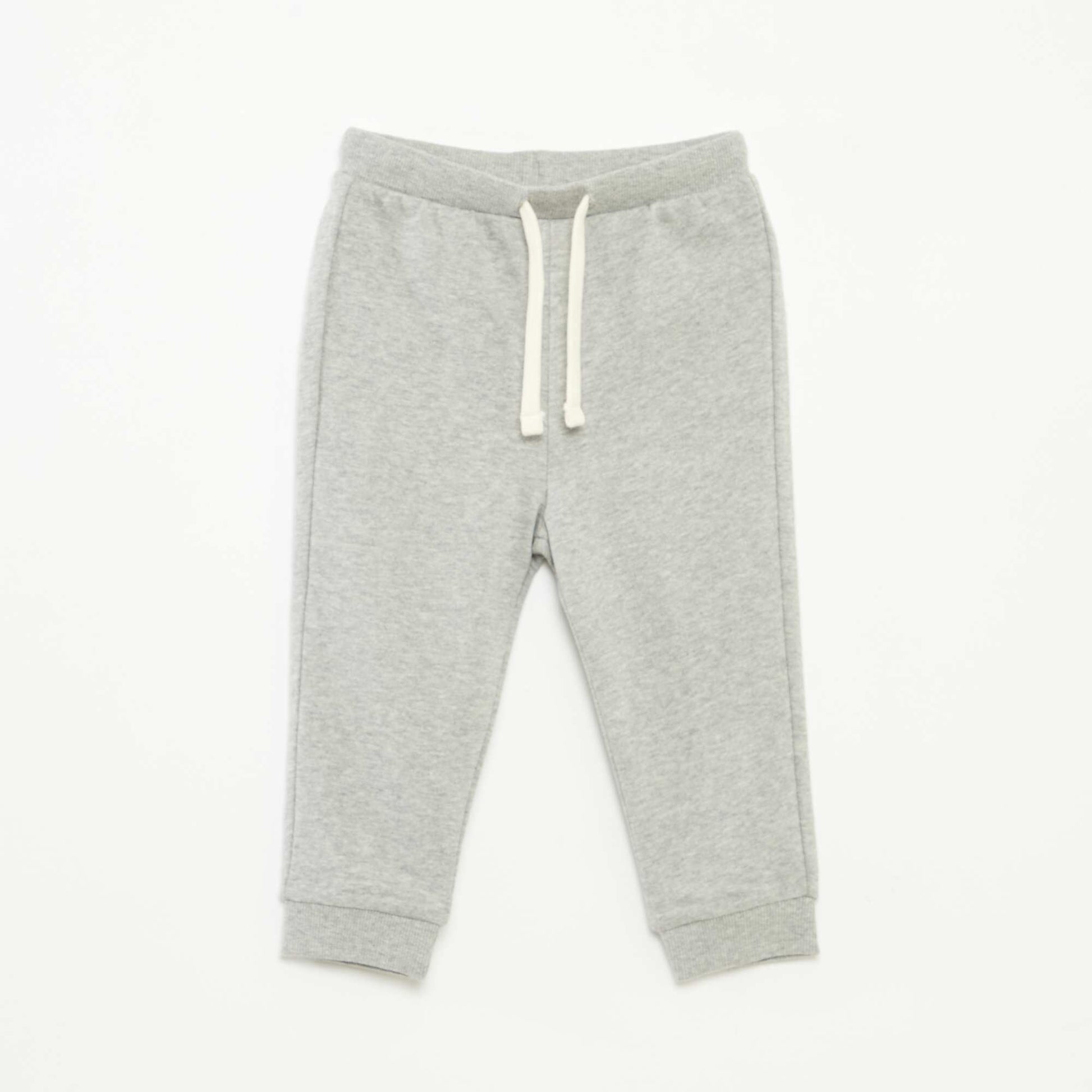 Pantalon en molleton léger avec taille élastiquée GRIS