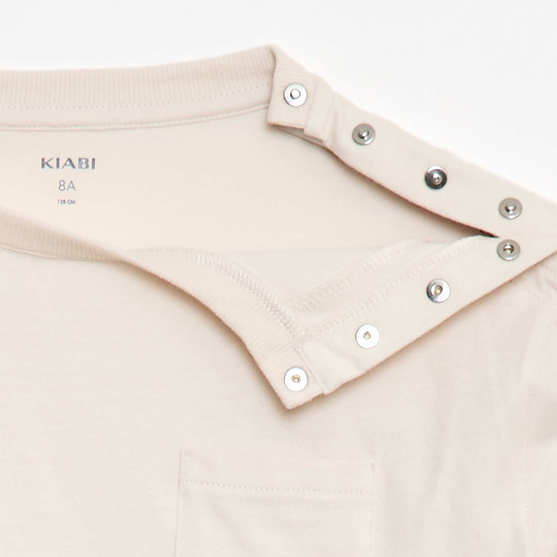 T-shirt uni à manches longues et poche poitrine - So Easy BLANC