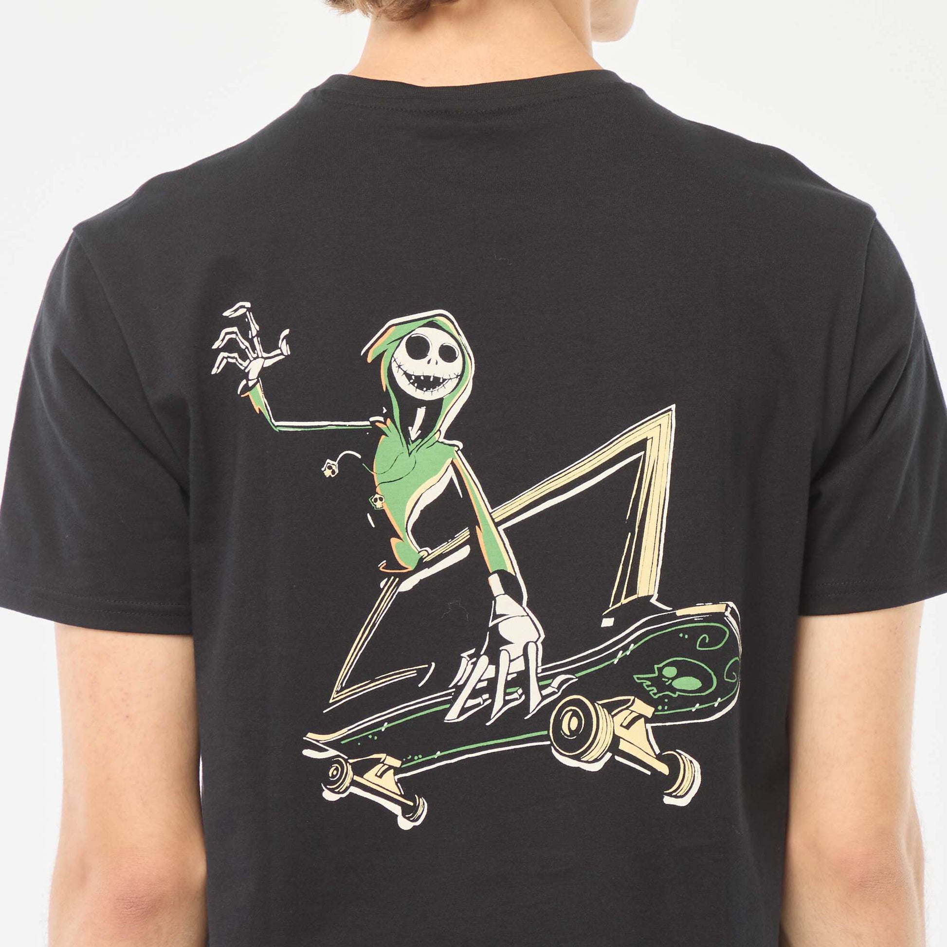T-shirt 'Tim Burton' 'Disney' à manches courtes NOIR