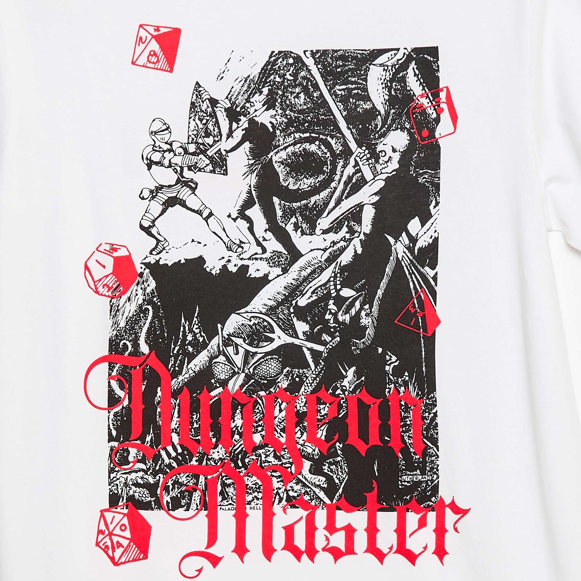T-shirt 'Sun city' 'Dungeons & dragons' en coton BLANC