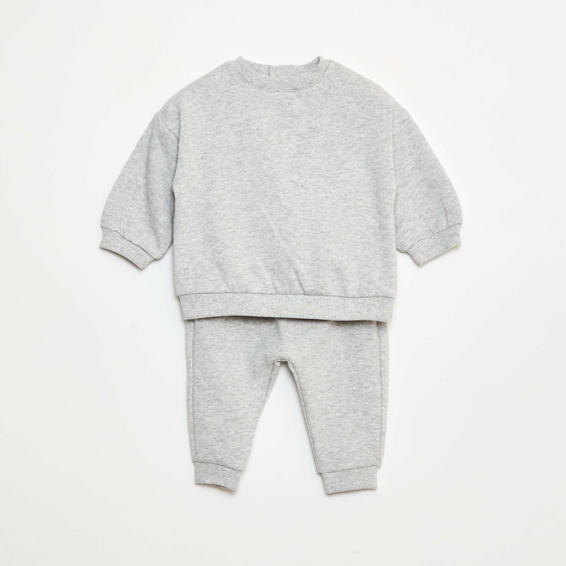 Ensemble en molleton sweat + pantalon - 2 pièces GRIS